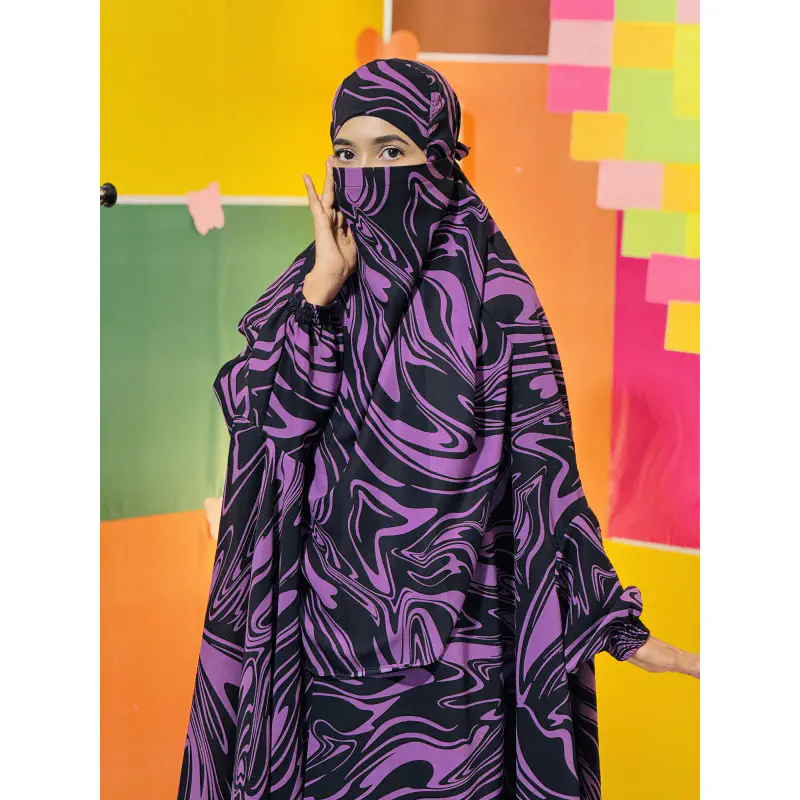 Semi Long Khimar Set- 08