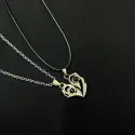 100 Language I Love U Couple Necklace Magnetic