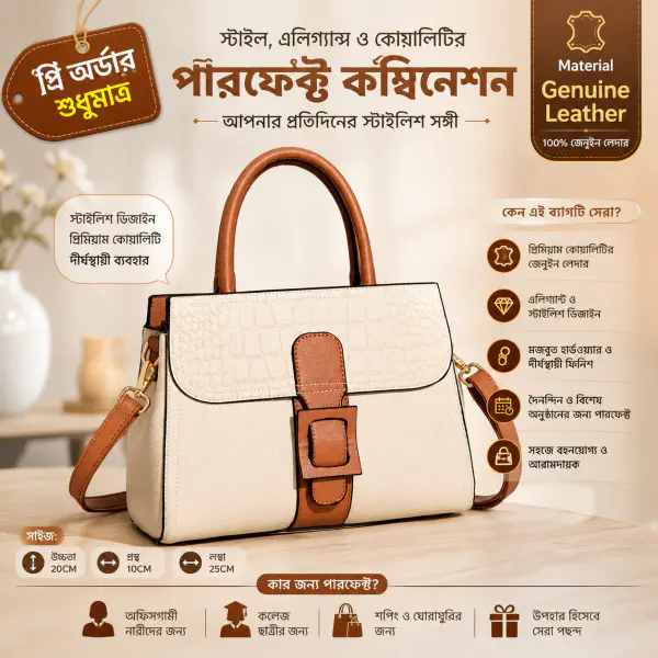  Fashionable Soft Genuine Leather Women's Handbag Large Capacity