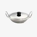 Premium Bright SS Fancy Korai With Lid 2