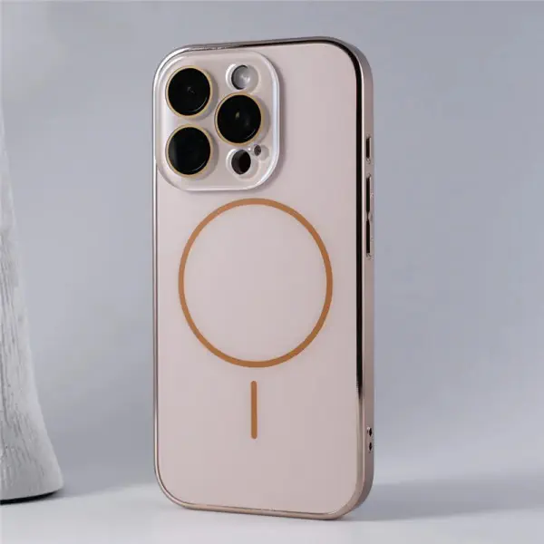AG Frosted Fine Ring Magnetic Case for iPhone