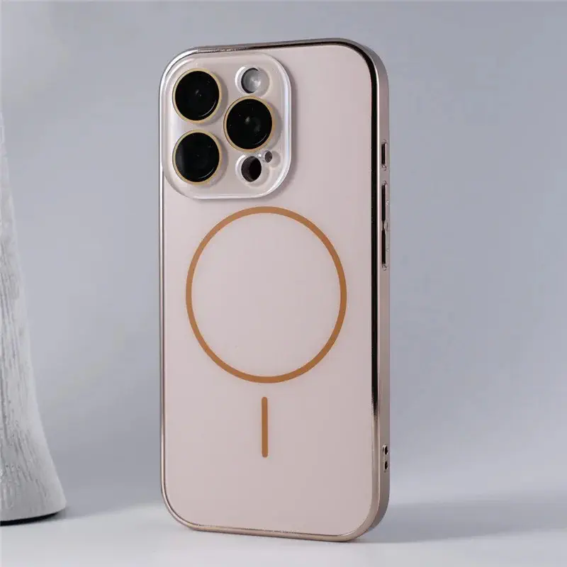 AG Frosted Fine Ring Magnetic Case for iPhone