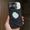 Fashion Logo Hole Magnetic Case for iPhone With Lens Protection Flip Stand Magsafe Silicone Soft Cover