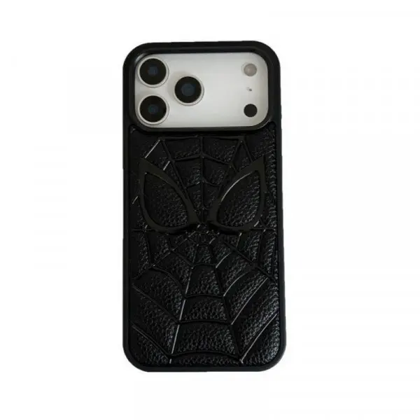 3D Spider-Man  Marvel  Leather Textured Case For iPhone