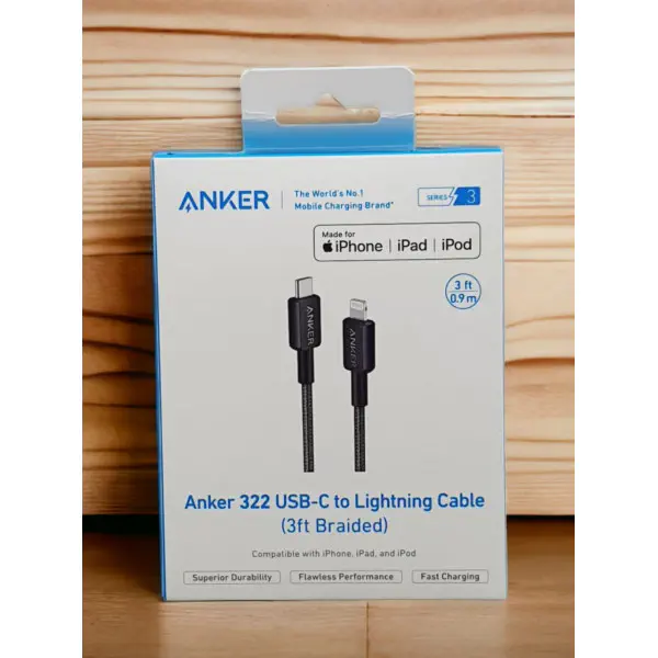 Anker 322 USB-C to Braided Lightning Cable 