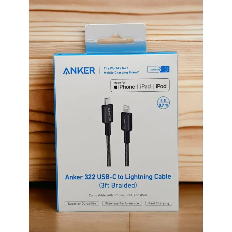 Anker 322 USB-C to Braided Lightning Cable 