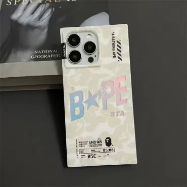 Fashion Laser Squre Shape Branded Case For iPhone
