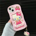 3D Cartoon Sanrio Hello Kitty Silica gel Soft Phone Case For iPhone