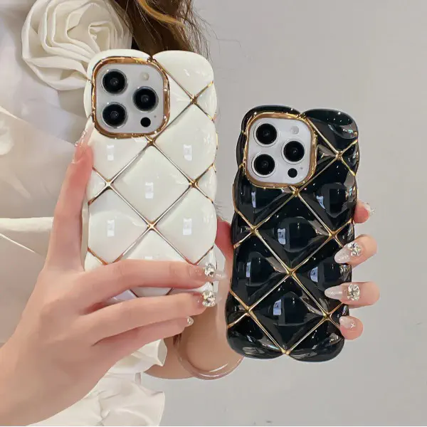 Luxury Premium Pillow White And Black Case For iPhone