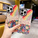 Rainbow 3D Oil Painting Floral Case For iPhone