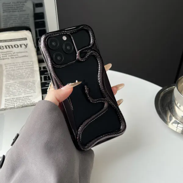 Hollow Snake Plating Phone Case For iPhone