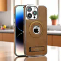 JINDUKA PU Leather & Metal MagSafe iPhone Case With Stand 