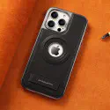 JINDUKA PU Leather & Metal MagSafe iPhone Case With Stand 