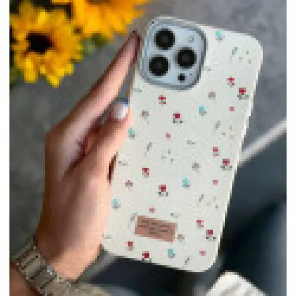 Pu Leather Texture Flowers Case for iPhone