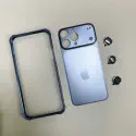 iPhone 17 Pro Max Style Metal Frame Case with Camera Lens Protector