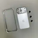iPhone 17 Pro Max Style Metal Frame Case with Camera Lens Protector