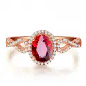 Ataullah Natural Red Ruby Rings 925 Silver