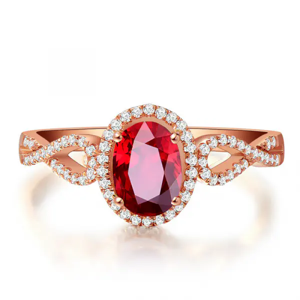 Ataullah Natural Red Ruby Rings 925 Silver