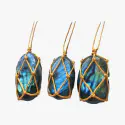 Faux Moonstone Weave Rope Handmade Necklace