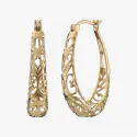 Sterling Silver Filigree Hoop Earrings