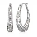 Sterling Silver Filigree Hoop Earrings