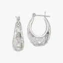 Sterling Silver Filigree Hoop Earrings