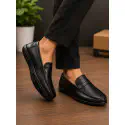 Genuine Leather Loafer For Men ! Black Shattle ! - L113