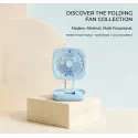  Rechargeable Soft Light Desktop Silent Foldable Electric Table Fan (JK-F666)