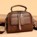 Genuine Soft Leather Handbag চকলেট কালার