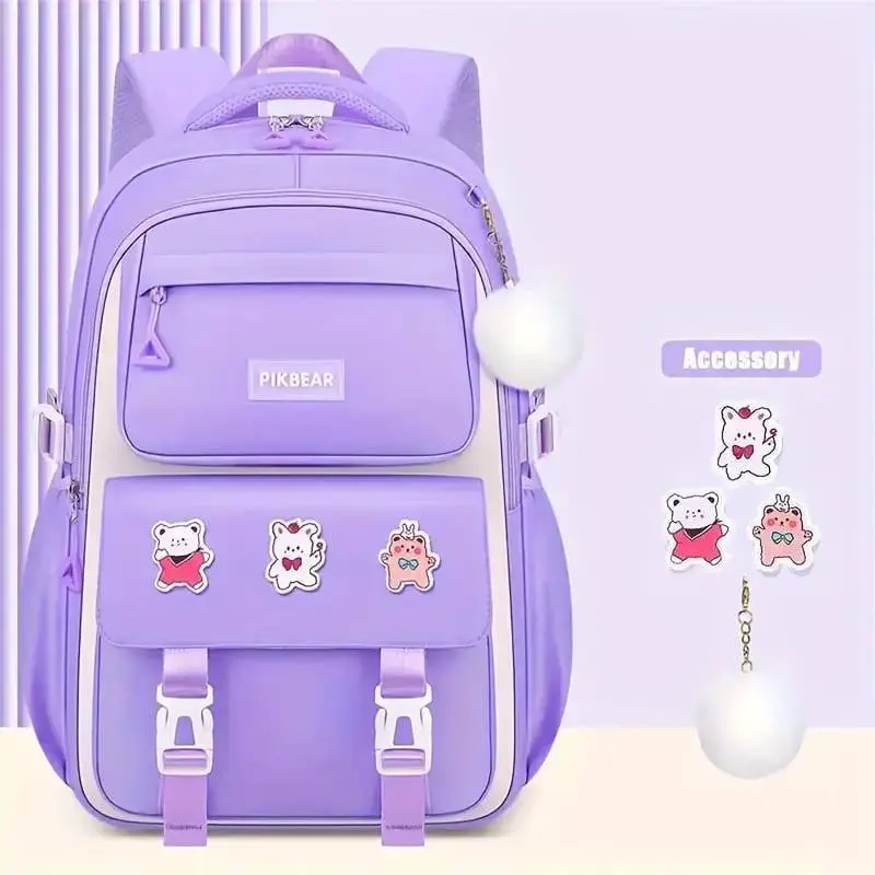 Waterproof School Book Bag (Purple Color)