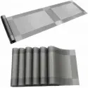 Table Runner & Placemat Set (6 Pcs + 1 Runner) silver