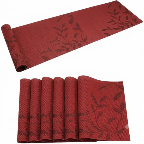 Table Runner & Placemat Set (6 Pcs + 1 Runner) merun