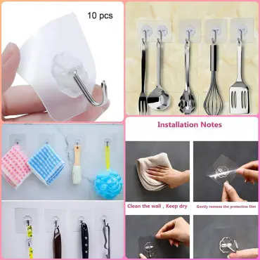 40 pcs Wall Hook Han...