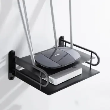 Wall Mounted Router Stand - Black