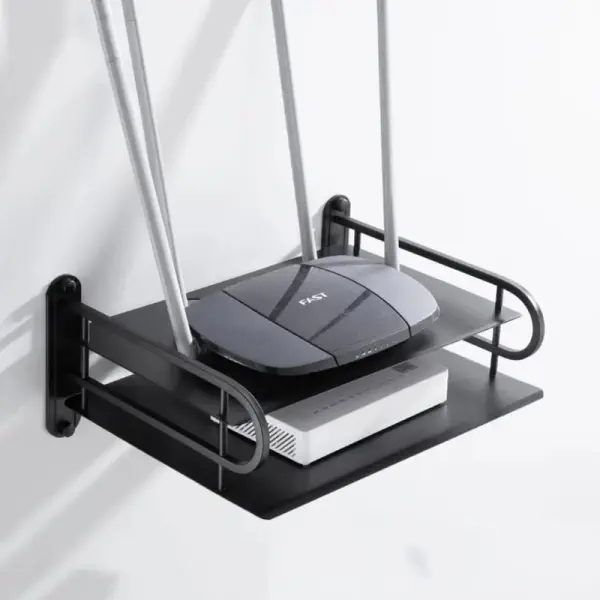Wall Mounted Router Stand - Black
