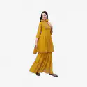 Women Kurta and Sharara Set Georgette (Red)