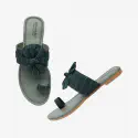 Women Green Flats Sandal