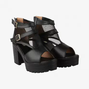 Women Black Heels Sandal