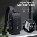 USB CHARGING ANTI THEFT SHOULDER BAG (Brown)