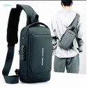 USB CHARGING ANTI THEFT SHOULDER BAG (Black)
