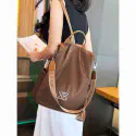 Women Large Capacity Back Pack Tote Bag(Brown)