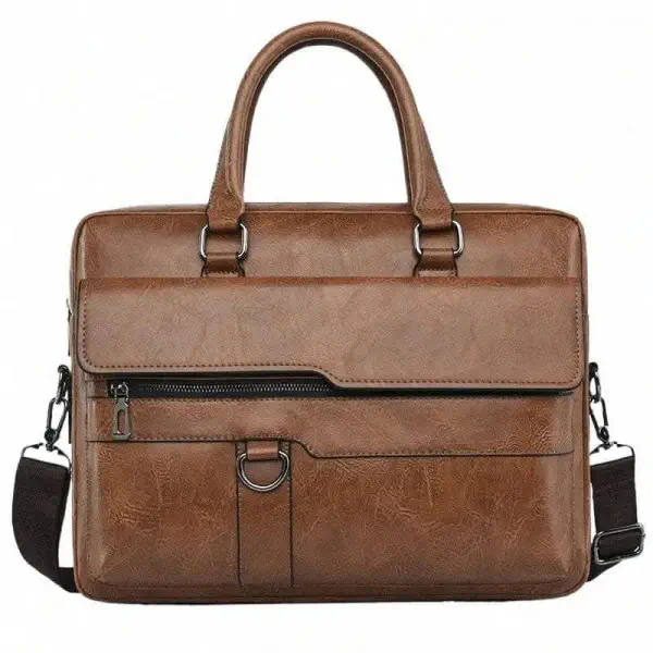 (BROWN  0025 MODEL ) 16"/12" MEN & WOMEN KOREAN FASHION SHOULDER BAG 