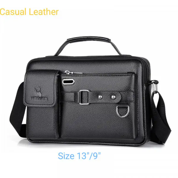 13"/9" MEN & WOMEN KOREAN FASHION SHOULDER BAG (BROWN ) 004