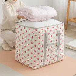 ১ পিস - Large Capacity Printed Storage & Travel Bag ( Red Star )