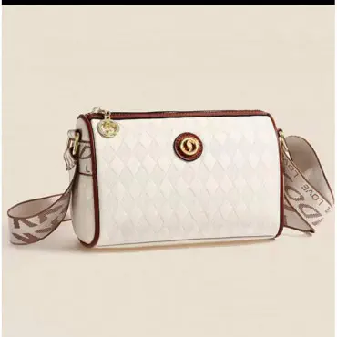 Cylinder lightweight High Quality Cross-body bag(White)