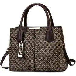 New Design High Quality Big Capacity Luxury Printed Crossbody Bag (Black)