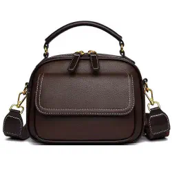 New Sac a Main Women Handbag soft small Shoulder Pu Leather Tote Hand Bags for Ladies(coffee)