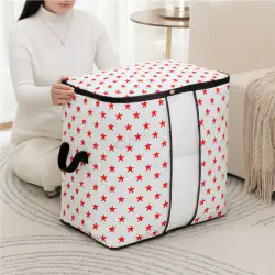 ১ পিস- New Star Printed Quilt Storage Bag ( Vertical )