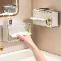 Wall Mounted Transparent Glacier Pattern Tissue Holder
