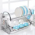 2 Layer Dish Drainer Kitchen Rack